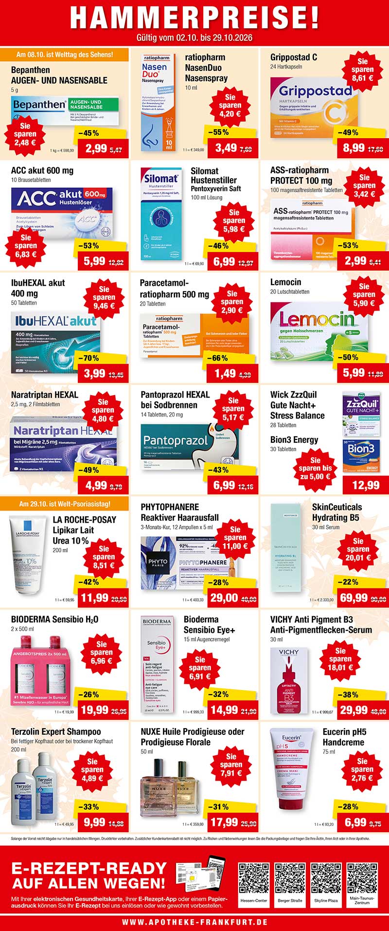 Monatsangebote 2026 Apotheke Im Hc Plakat